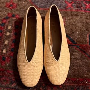 Le Monde Beryl Raffia Straw Flats